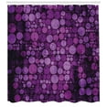 thumbnail image 3 of Ambesonne Purple Shower Curtain, Vintage Grunge Circles, 69"Wx84"L, Eggplant Purple, 3 of 3