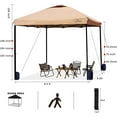 thumbnail image 5 of KAMPKEEPER 10x10 Pop Up Commercial Canopy Tent - Waterproof & Portable Outdoor Shade with Adjustable Legs, Air Vent, Carry Bag & Sandbags(Khaki), 5 of 10