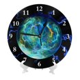 thumbnail image 2 of Reloj de pared eléctrico de plasma - Relojes de pared silenciosos que no hacen tictac de 10 pulgadas - Estilo rústico retro decorativo para sala de estar, cocina, hogar, baño y dormitorio, 2 of 7