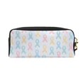 thumbnail image 2 of Portable Makeup Storage Bag 7.87×3.35×2.16in Portable Design Pu Leather Made Of A Bag For Multi-Use Cancer Awareness Ribbon Pattern - Soft Multicolor, 2 of 4