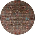 thumbnail image 1 of Ahgly Company Machine Washable Indoor Round Industrial Modern Dark Almond Brown Area Rugs, 8' Round, 1 of 7