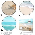 thumbnail image 3 of Designart "Starfish and Seashells Collection I" Modern Landscape Beach Metal Wall Decor, 3 of 5