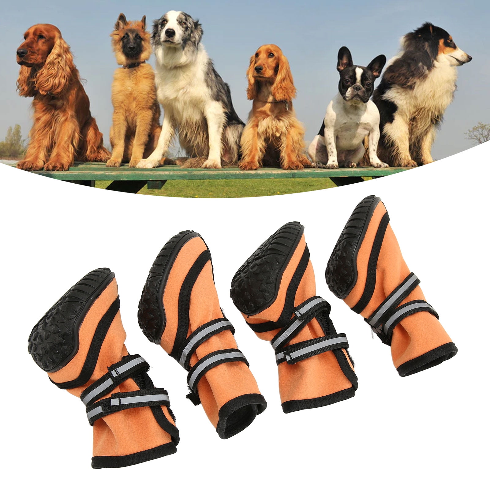 Dog Shoes, Dog Sole Paw Protector Adjustable Waterproof Wear