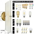 thumbnail image 5 of Claxy 2-Light Brass Cylinder Wall Sconces Set of Two Frosted Glass Wall Light Fixtures, 5 of 6