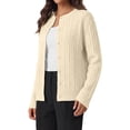 thumbnail image 3 of Sundazz Cable Knit Cardigan Sweaters for Women Long Sleeve Button Down Sweaters Fall Winter Clothes, 3 of 8