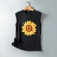 thumbnail image 2 of Tops sin mangas con estampado de girasol y cuello redondo a la moda para mujer Fridja  qr3167, 2 of 6