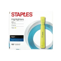 Staples Hype Tank Highlighters Chisel Tip Yellow 36/Carton 29203-CCVS