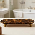 thumbnail image 2 of Tortoiseshell Bathroom Tray, Acrylic Vanity Organizer with Anti-Slip Design, 2 of 6