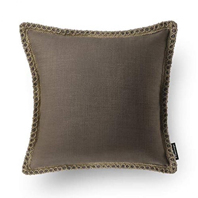 1 funda de almohada decorativa estilo granja (gris, 20 x 20 pulgadas) (hy)