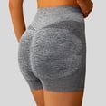 thumbnail image 2 of Women's High Waisted Stretchy Denim Bermuda Shorts Compression Yoga Breathable See Through Fitness Enhancing Summer Flowy Shorts S-2XL, 2 of 7