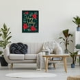 thumbnail image 2 of Stupell Industries Happy Holidays Greeting Red Winter Poinsettia Florals, 24 x 30, Design by Heather McLaughlin, 2 of 7