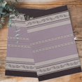 thumbnail image 4 of Purple Floral Kitchen Towels Set of 3, Water Absorbent Dish Towel, Modern Farmhouse Leaves Brown Striped Decorative Hand Towels - Quick Drying Cloth for Cooking Baking, 18x28 Inch, 4 of 8