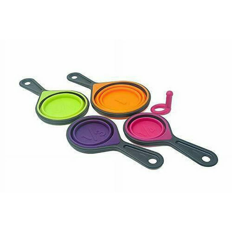 Ingeniuso 8-Piece Collapsible Measuring Cups and Measuring Spoons - Pink