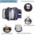 thumbnail image 4 of Backpack 12.9 *5.1 * 17.7 Inches Outing Backpack, Shopping Backpack, Travel Backpack Magical Glowing Purple Butterfly, 4 of 7