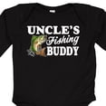 thumbnail image 4 of Inktastic Uncle's Fishing Buddy with White Text Boys Long Sleeve Baby Bodysuit, 4 of 5