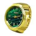 thumbnail image 2 of Ziurtnc Round Green Dial Ring Watch Elastic Stainless Steel Band Elegant Men Women Couple Watch Finger Ring Birthday Gift Fashion Accessories, 2 of 7