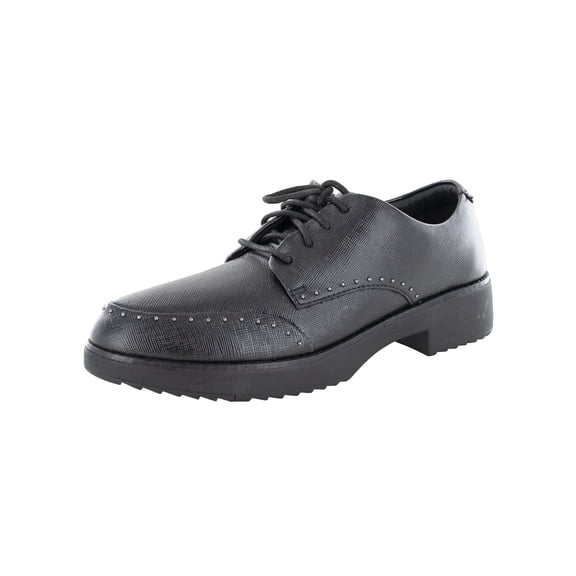 Fitflop Womens Keely Microstud Brogue Oxford Shoes, All Black, US 6