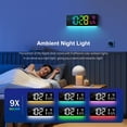 thumbnail image 3 of Reloj de pared digital Hournor 16 con 11 colores RGB y alarma, 3 of 6