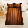 thumbnail image 5 of Homewish Gradient Stripe Bed Sheets,Glitter Stars Full Size Sheets,Red Brown,4-Piece,1 Flat Sheet, 1 Fitted Sheet and 2 Pillowcases, 5 of 6