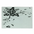 thumbnail image 1 of Dragonfly Cutting Board, Floral Ornament with Fern Plants Leaves Nature Themed Illustration, Decorative Tempered Glass Cutting and Serving Board, Small Size, Black White, by Ambesonne, 1 of 1