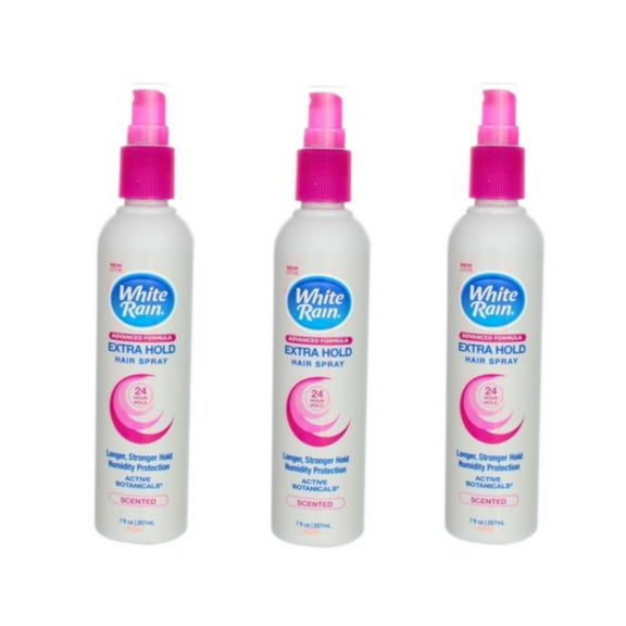 Pack of (3) White rain hair spray Non Aerosol Extra hold Size 7oz