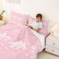 thumbnail image 4 of Erosebridal Cartoon Dinosaur Print Full Size Sheets for Kids, Pidnk White Bed Sheets, 4pcs (1 Flat Sheet, 1 Fitted Sheet and 2 Pillowcases), 4 of 6