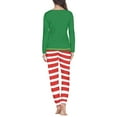 thumbnail image 3 of Renewold Novelty Christmas Elf Pj Set for Women Warm Long Sleeve Pajama Top & Pants Size XS 2 Packs Vacation Jogger Tredny Leisure Outfits Snug-Fit Indoor Nightwear Sleepwear, 3 of 4