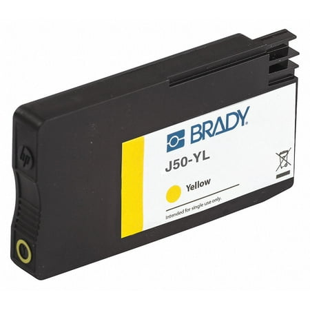 Brady Ink Cartridge New Yellow J50-YL Ink Cartridge  Compatible Grainger Part Number 52YC08  Compatible Mfr Part Number J5000  Ink Color Yellow  Printer Series Compatibility J5000  Formulation Liquid Ink  Product Type Ink Cartridge  Standards RoHS Compliant