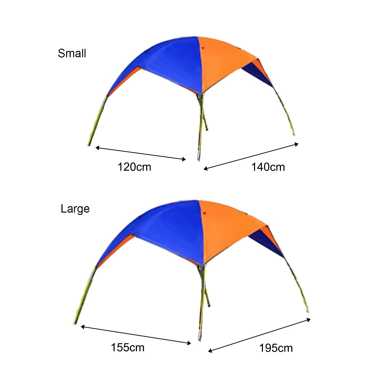 SPRING PARK Boat Sun Shade Shelter, Lightweight Folding Inflatables Boat Awning Top Cover Fishing Tent with D-Shape Buckles for Camping Fishing