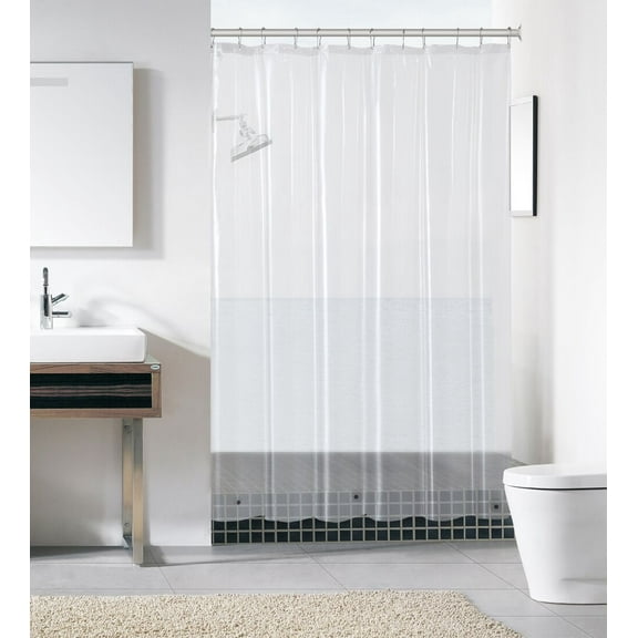 Peva Plastic Shower Curtain Liners With Magnets By Victoria Classics - Clear
