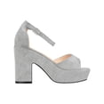 thumbnail image 2 of Women Platform Chunky Heeled Sandals Ankle Strap Sexy Open Toe Heels Chunky Block Platform Wedge Sandals, 2 of 5