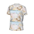 thumbnail image 6 of Wukai Cute Animals Print Men's Short-Sleeved Mesh T-Shirt,Quick-Dry Short Sleeve Workout T-Shirt-Large, 6 of 8