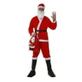 thumbnail image 2 of Diconna Santa Claus Clothes Set for Christmas Red Garment Cap Waistband, 2 of 9