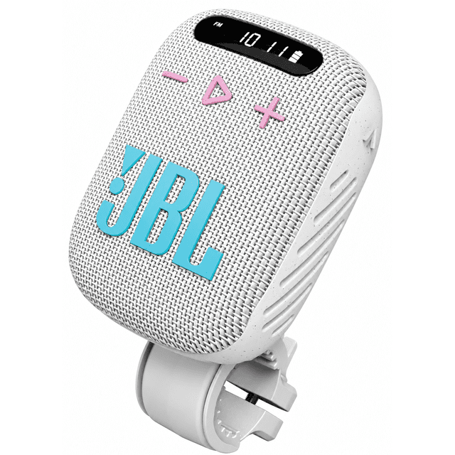 Altavoz JBL Wind 3 – Parlante Bluetooth con Radio FM y Soporte para Bicicleta Color Gris | Rosa