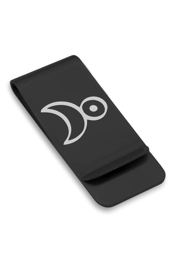 Stainless Steel Platinum Alchemy Symbol Classic Slim Money Clip Credit Card Holder