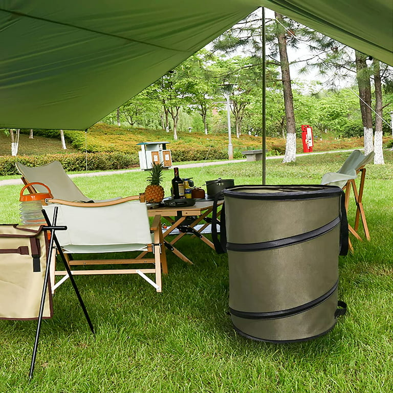 30 Gallon Outdoor Camping Portable Rubbish Bin With Handles
