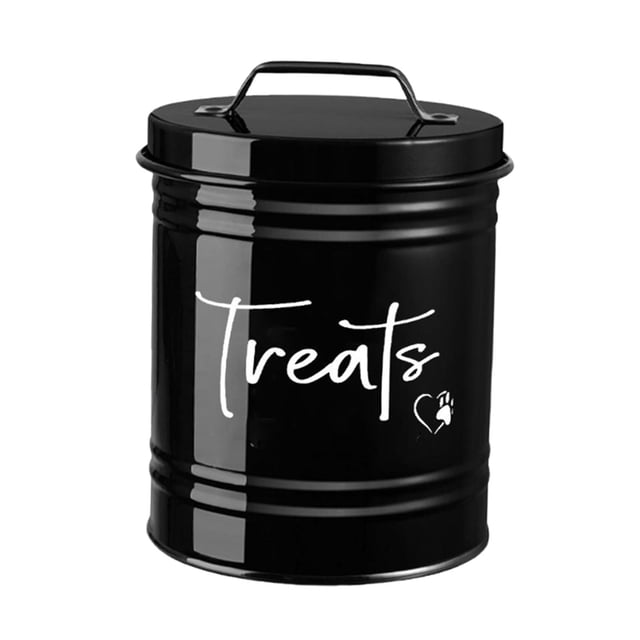 Milaget Bac de Rangement pour Nourriture de Chien Portable Décoratif Polyvalent Scellé Noir