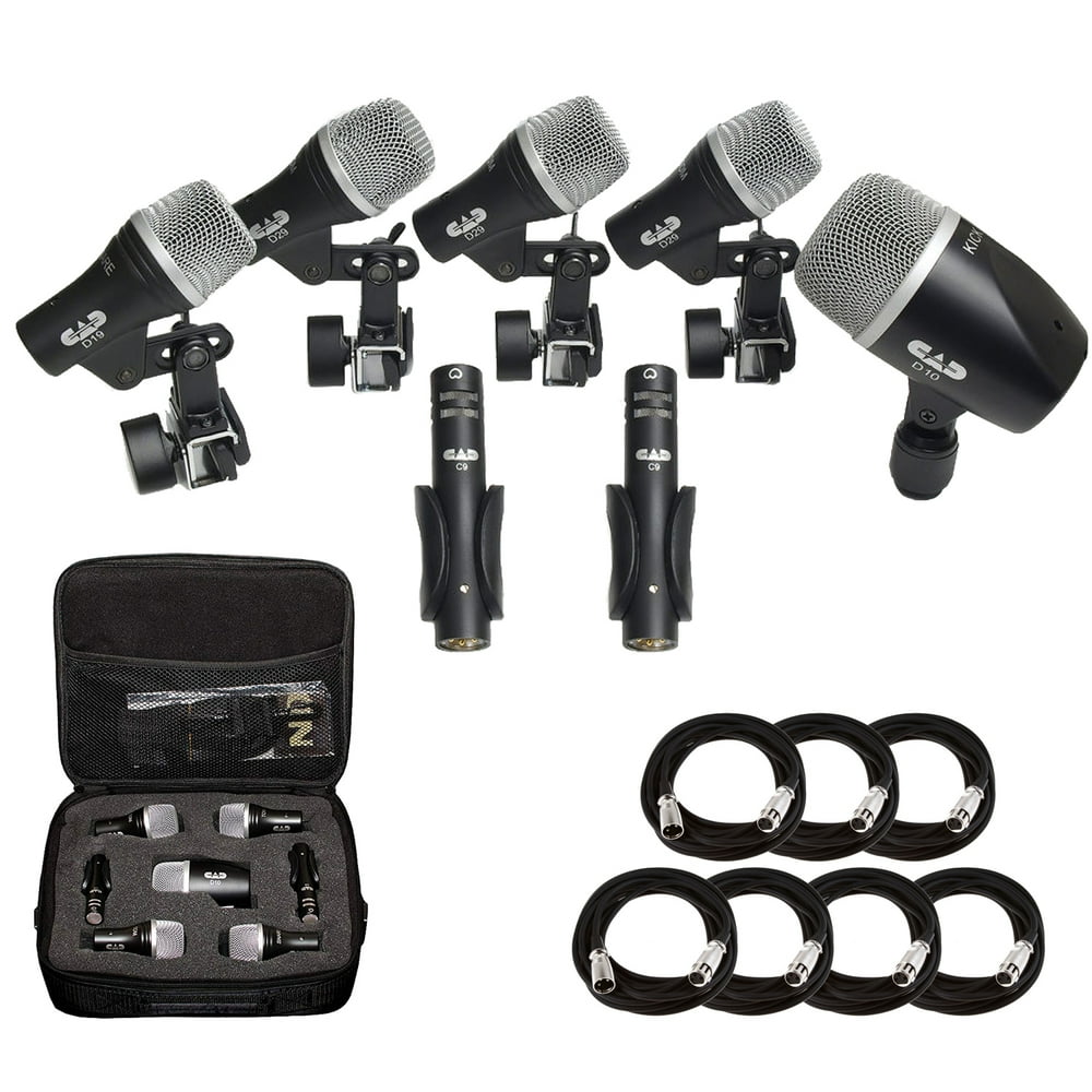 CAD Audio Stage7 Premium 7Piece Drum Instrument Mic Pack with Vinyl