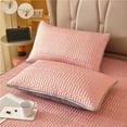 thumbnail image 1 of pstuiky Funda de almohada de seda fresca de color liso para dormitorio de estudiantes cama doble, 1 of 7