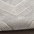 thumbnail image 6 of Nourison Glam Modern Bordered Indoor Rug Silver 3'11" x 5'11", 6 of 9