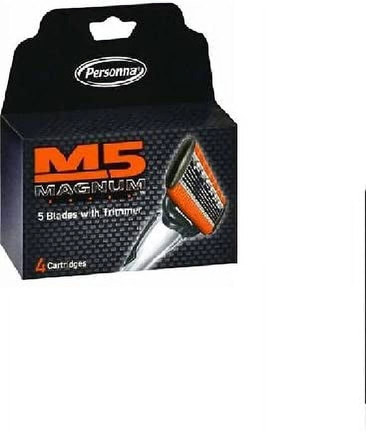 Personna M5 Magnum 5  Refill Razor Blade Cartridges, 4 ct. (Pack of 6)