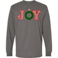 thumbnail image 3 of Inktastic Joy Christmas Ornament with Candy Cane Stripes Long Sleeve T-Shirt, 3 of 5