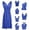 Blue, variant on Women's Convertible Tie Strap Dress – Multi Way Short Sleeveless Dress with Pockets – Versatile Day to Night Outfit – Size S-XL