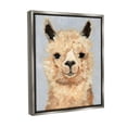thumbnail image 4 of Stupell Industries Fuzzy Alpaca Painting Animals & Insects Painting Gray Floater Framed Canvas Art Print Wall Art, 25 x 31, 4 of 10