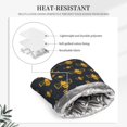 thumbnail image 4 of DouZhe Oven Mitts and Pot Holders Sets, Vintage Golden Honeys Bees Prints Non-Slip Heat Resistant Kitchen Oven Silicone Glove, 4 of 7