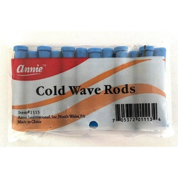 Annie Cold Wave Rods 1/4" Blue,Pack of 12