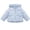 Blue, variant on xaoyunyn Girls Stand Up Collar Jacket Winter Warm Lightweight Puffer Hooded Coat Solid Color Zipper Outerwear 2-10 Years