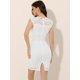 thumbnail image 3 of Vestido Ajustado Elegante Con Encaje Floral Y Manga Casquillo De Punto Elástico Para Mujer Blanco L, 3 of 6