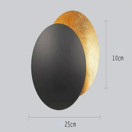 

JUNNGDZ Elegant and Chic Sophisticated Modern Round Eclipse Wall Sconce Light - Stylish Sleek Lighting for Bedroom Living Room Hallway Aisle and Corridor - Sleek Option for Bedside Li