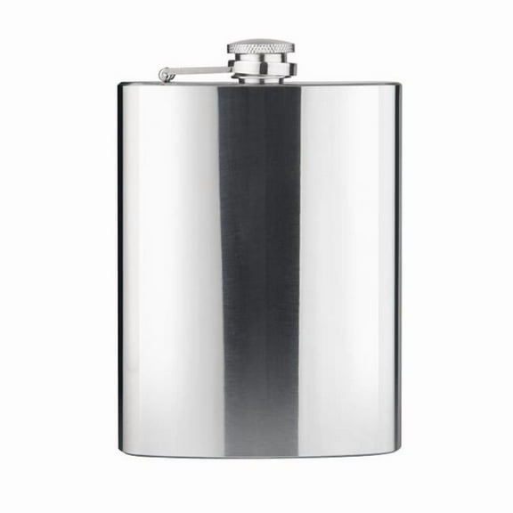 8 oz Stainless Steel Flask, Silver